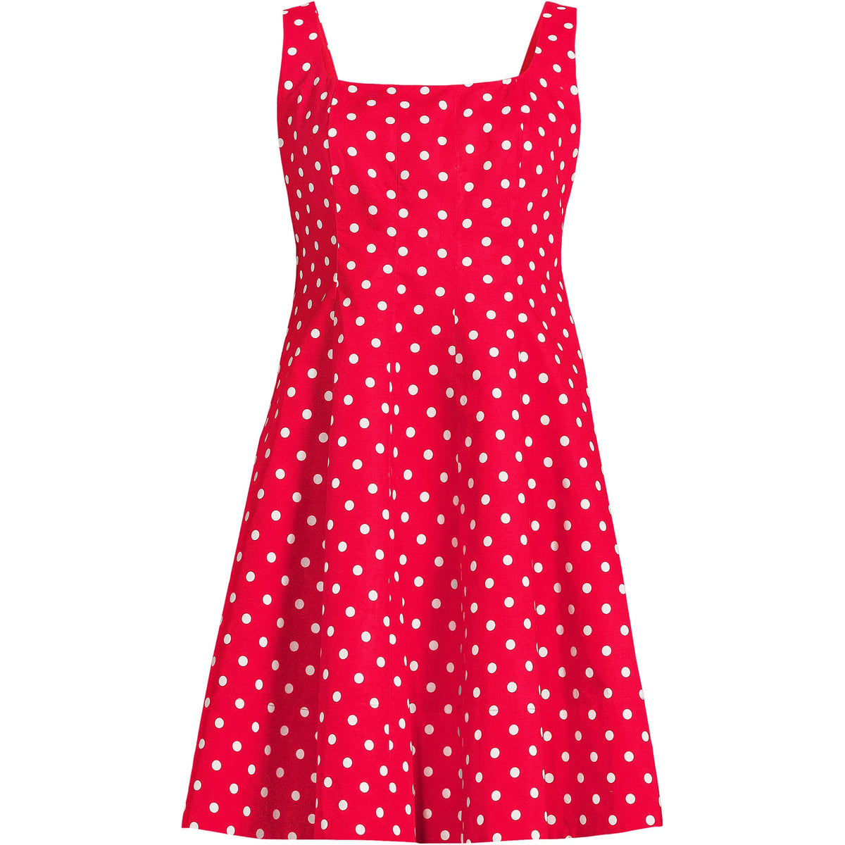 Women's Plus Size Princess Seam Poplin Above the Knee Dress