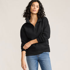 Women's Serious Sweats Relaxed Quarter Zip Pullover Sweatshirt