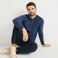 Men's SunShade UPF 50 Cooling Long Sleeve Hooded Swim Tee Rash Guard