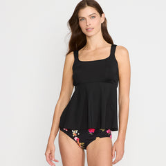 Women's D-Cup Adjustable Scoop Neck Flutter Tankini Top