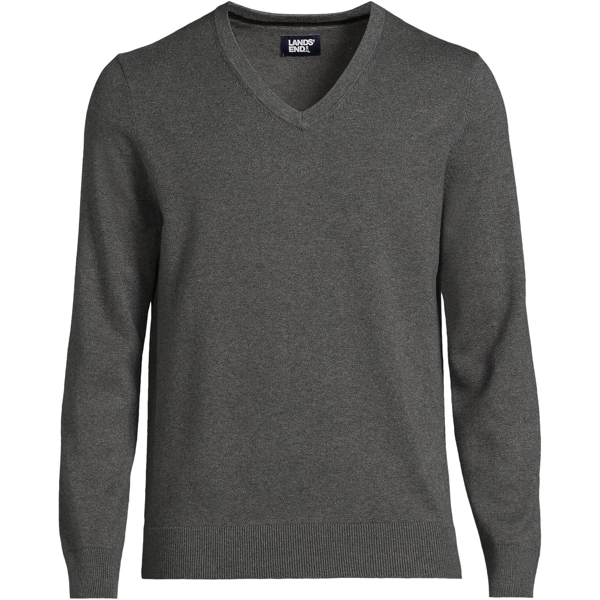 Men's Big and Tall Fine Gauge Cotton V Neck Sweater
