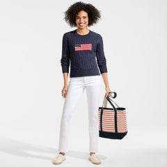 Women's American Flag Drifter Cable Sweater