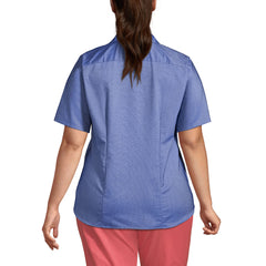 Women's Plus Size Short Sleeve Oxford Shirt