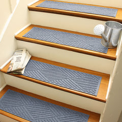 Matterly 8.5" x 30" Diamonds Waterhog Stair Treads - Set of 4