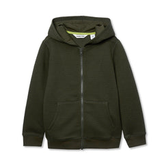 Boys Texture Knit Zip Up Hoodie