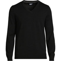 Men's Tall Fine Gauge Cotton V Neck Sweater