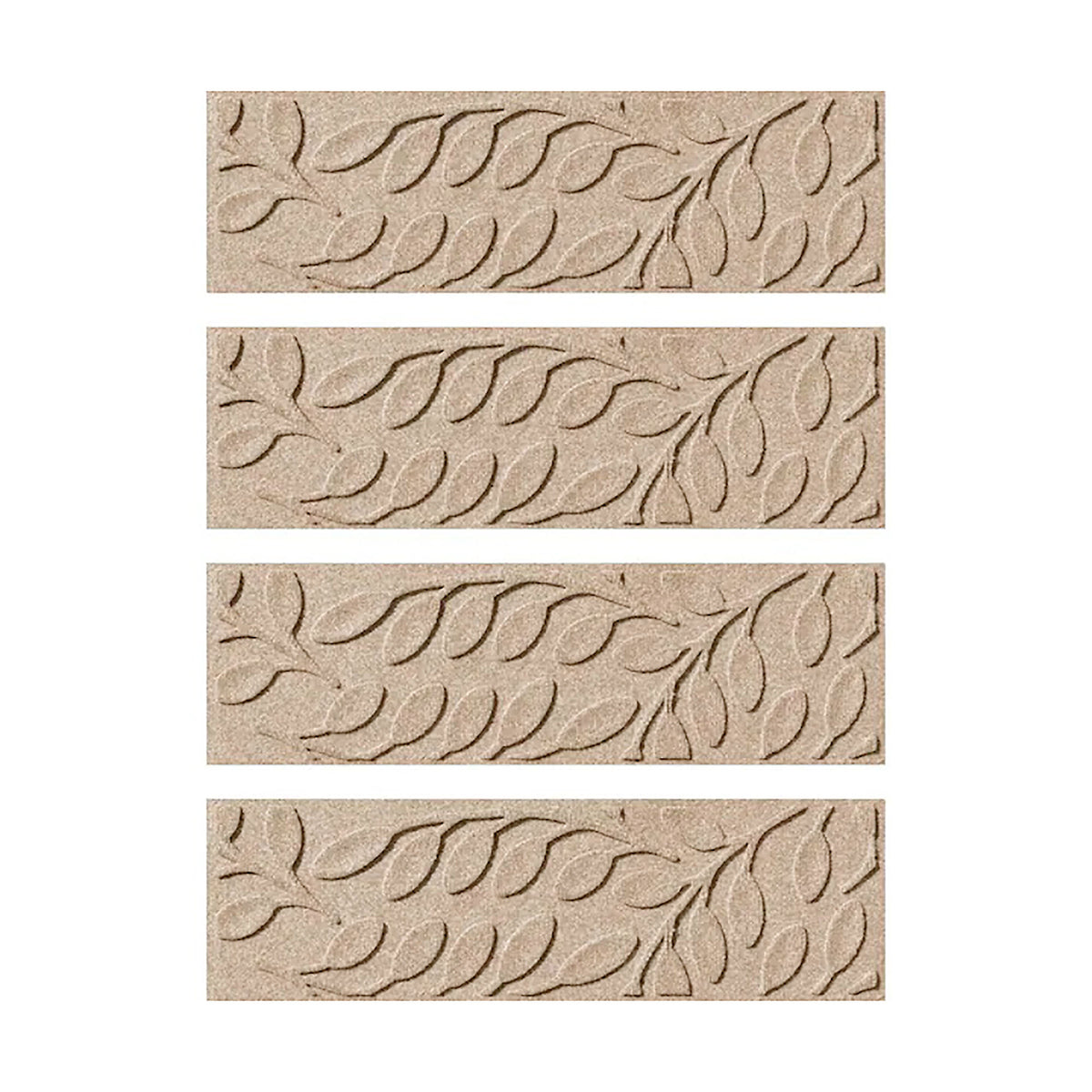 Matterly 8.5" x 30" Brittany Leaf Waterhog Stair Treads - Set of 4