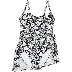 Women's D-Cup Chlorine Resistant Sweetheart Swim Dress One Piece Swimsuit