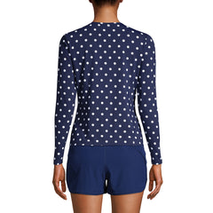 Women's Long Torso SunShade UPF 50 Long Sleeve Rash Guard Swim Tee
