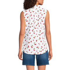 Women's Petite No Iron Sleeveless Shirt