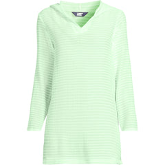 Women's Long Rayon Rib Hooded Mini Cover-up Dress