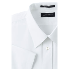 Men's Big Short Sleeve Straight Collar Broadcloth Shirt