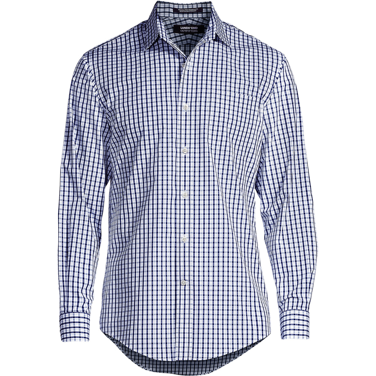 School Uniform Men's Big Long Sleeve Straight Collar Patterned Broadcloth Shirt