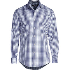 School Uniform Men's Big Long Sleeve Straight Collar Patterned Broadcloth Shirt