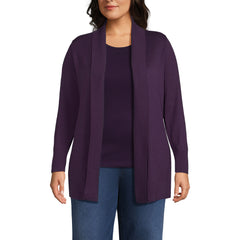 School Uniform Women's Plus Size Cotton Modal Shawl Collar Cardigan Sweater