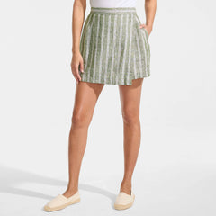 Women's Linen Above the Knee Skort