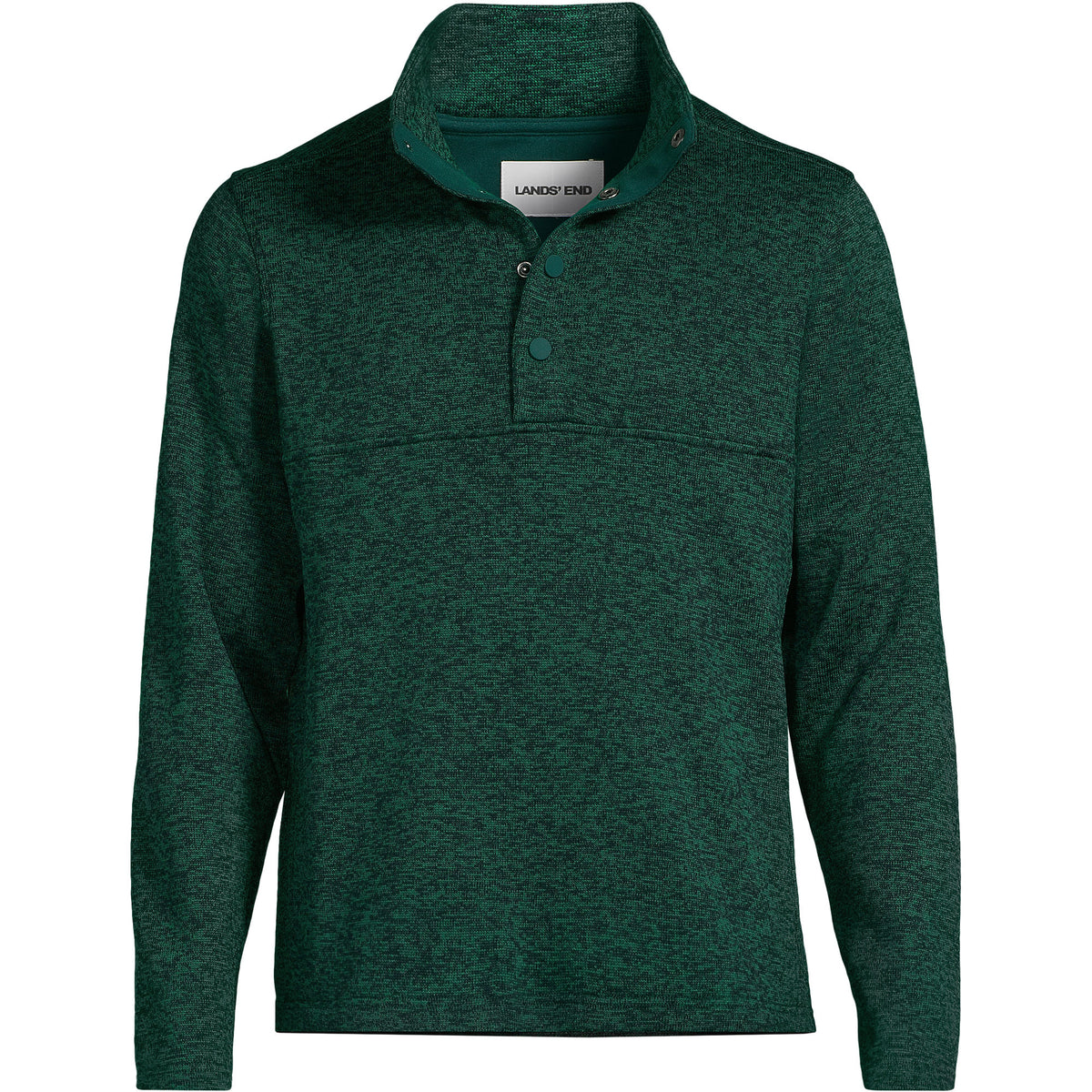 Men's Big Sweater Fleece Snap Neck Pullover Jacket