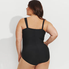 Women's D-Cup SlenderSuit Grecian Low Leg One Piece Swimsuit
