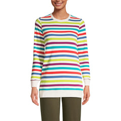 Women's Petite Serious Sweats Crewneck Long Sleeve Sweatshirt Tunic