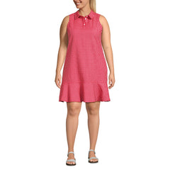 Women's Plus Size Seersucker Tennis Dress
