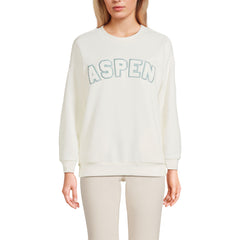 Women's Serious Sweats Oversized Long Sleeve Crew Neck Sweatshirt - Set Top