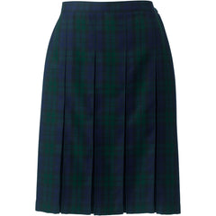 Women's Top of the Knee Plaid Box Pleat Skirt