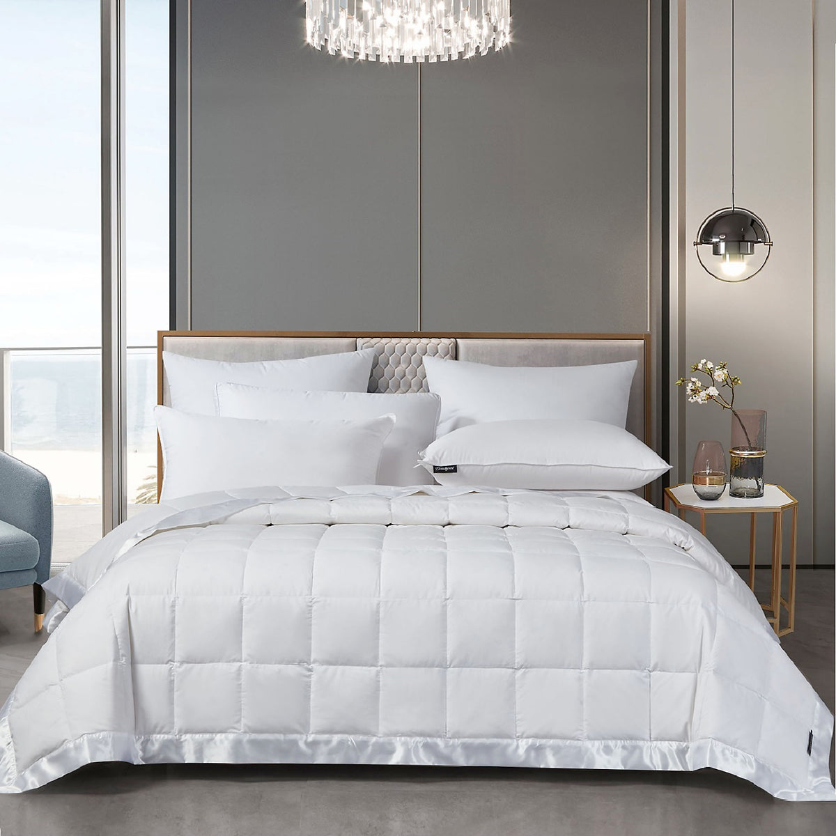 Beautyrest Light Warmth Cotton Blend Down Blanket