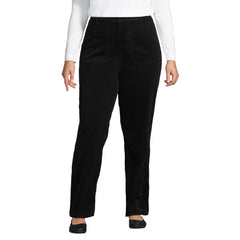 Women's Plus Size Corduroy High Rise Rail Straight Leg Pants