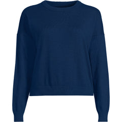 Women's Cotton Wedge Crew Neck Sweater