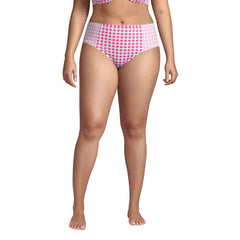 Draper James x Lands' End Women's Plus Size Chlorine Resistant Retro High Waisted Bikini Bottoms
