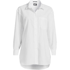 Women's Plus Size No Iron Poplin Extra Long Tunic