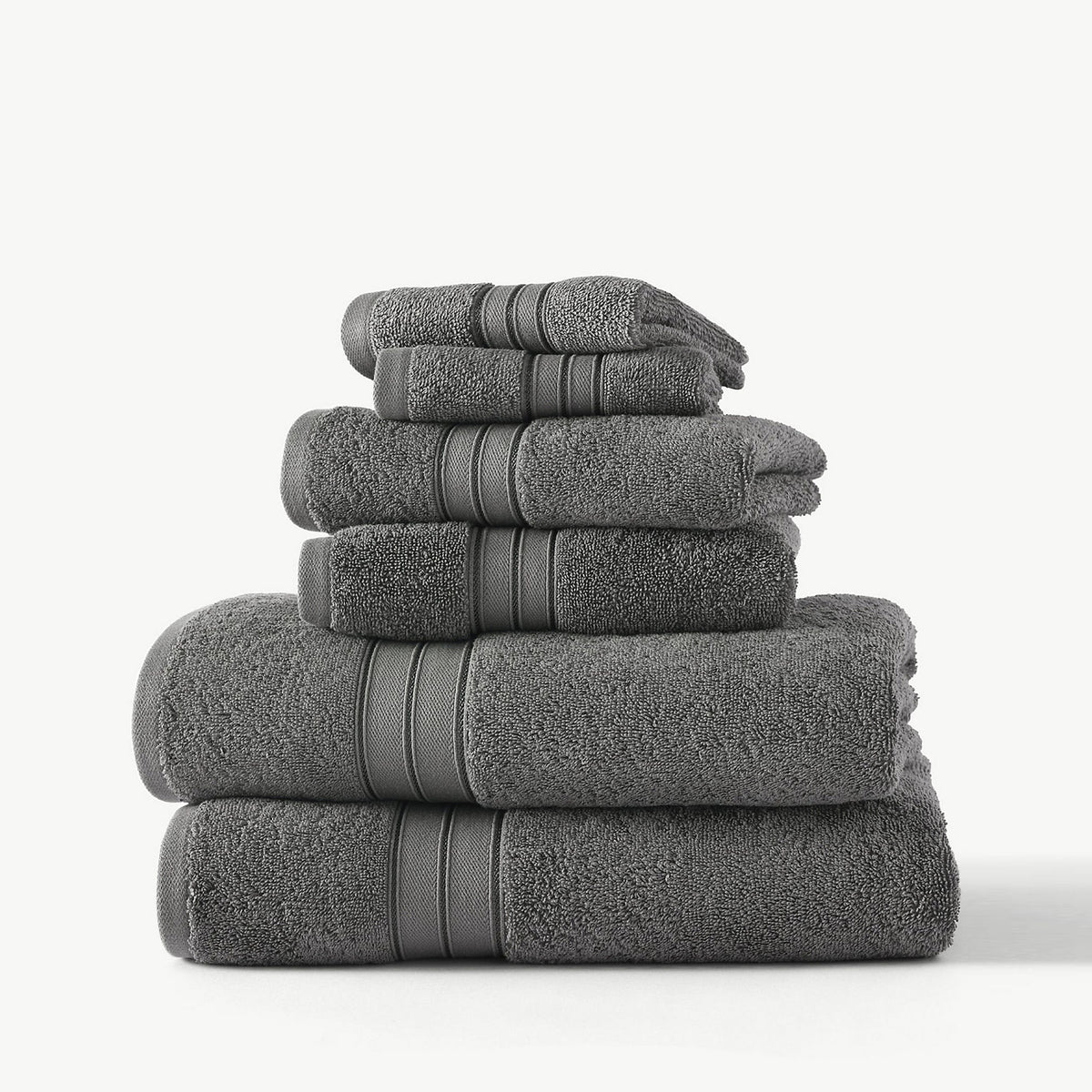 Blue Loom Liam Bleach Friendly Cotton 6 Piece Bath Towel Set