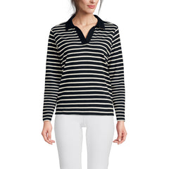Women's Long Sleeve Mariner Johnny Collar Polo