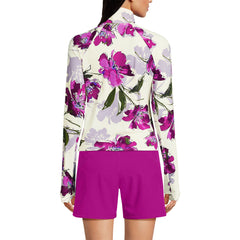 Women's Long Torso SunShade UPF 50 Quarter Zip Rash Guard
