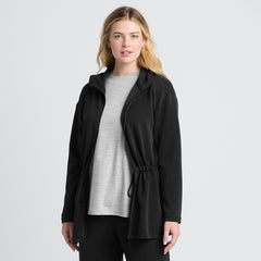 Women's Cupro Long Sleeve Full Zip Tunic Hoodie
