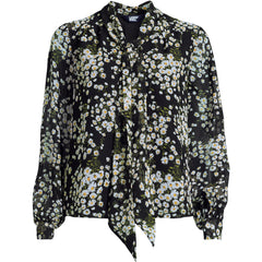 Women's Chiffon Removable Tie Neck Blouse
