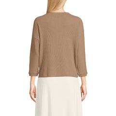 Women's Plus Size 3/4 Sleeve Cozy Rib Dolman Top