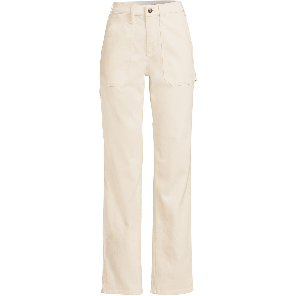 Women's Plus Size Recycled Denim High Rise Straight Leg Utility Jeans
