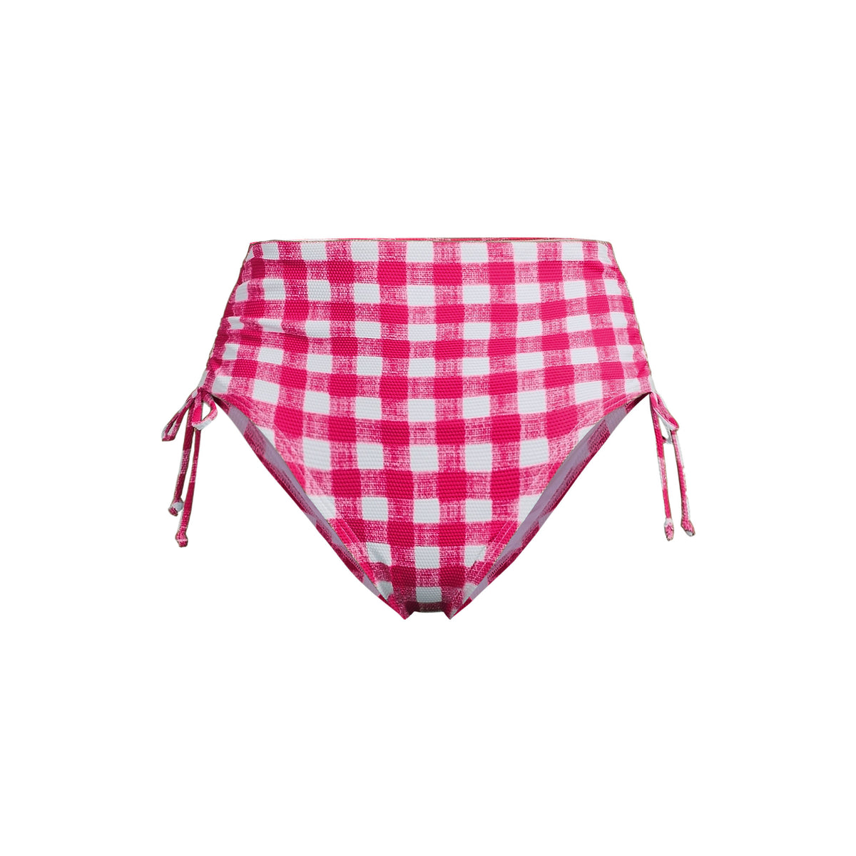 Women's Plus Size Pique High Waisted Adjustable Bikini Bottoms