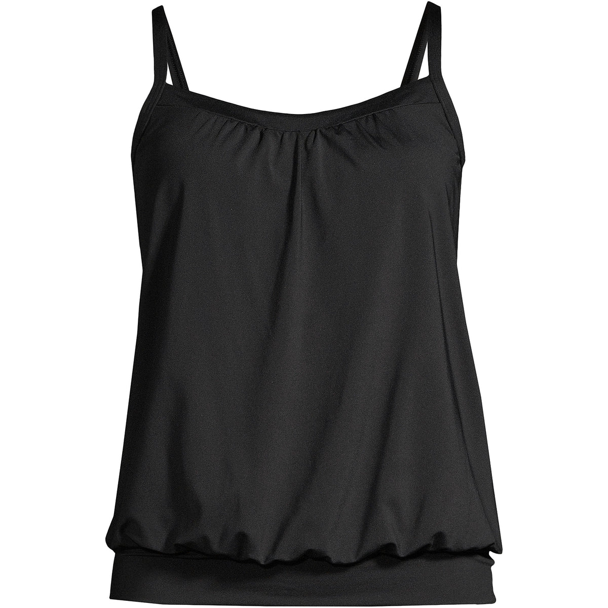 Women's Mastectomy Chlorine Resistant Blouson Tankini Swimsuit Top