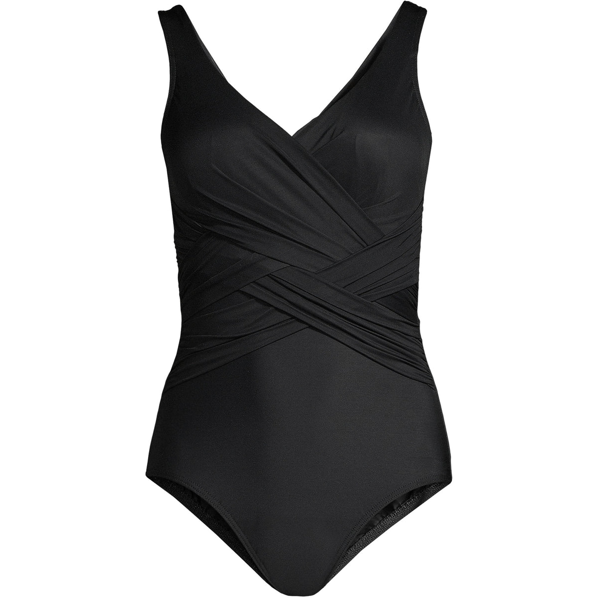 Women's Plus Size DD-Cup SlenderSuit Wrap One Piece Swimsuit