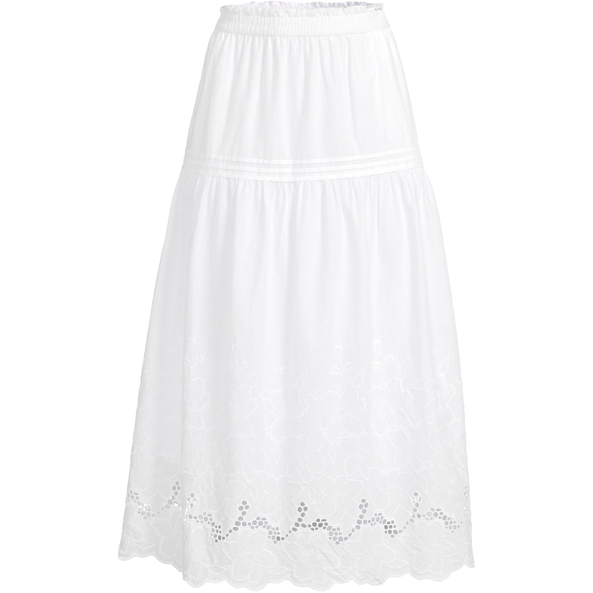 Women's Plus Size Voile Eyelet Maxi Skirt