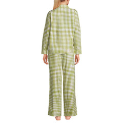 Women's Tall Cotton Poplin 2 Piece Pajama Set - Long Sleeve Top and Pants