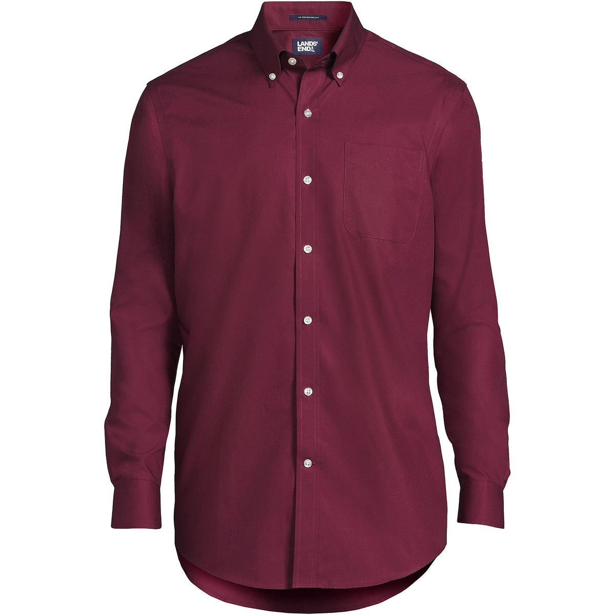 Men's Big and Tall Long Sleeve Buttondown No Iron Broadcloth Shirt