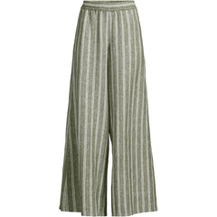Women's Petite Linen High Rise Palazzo Pants - Set Bottom
