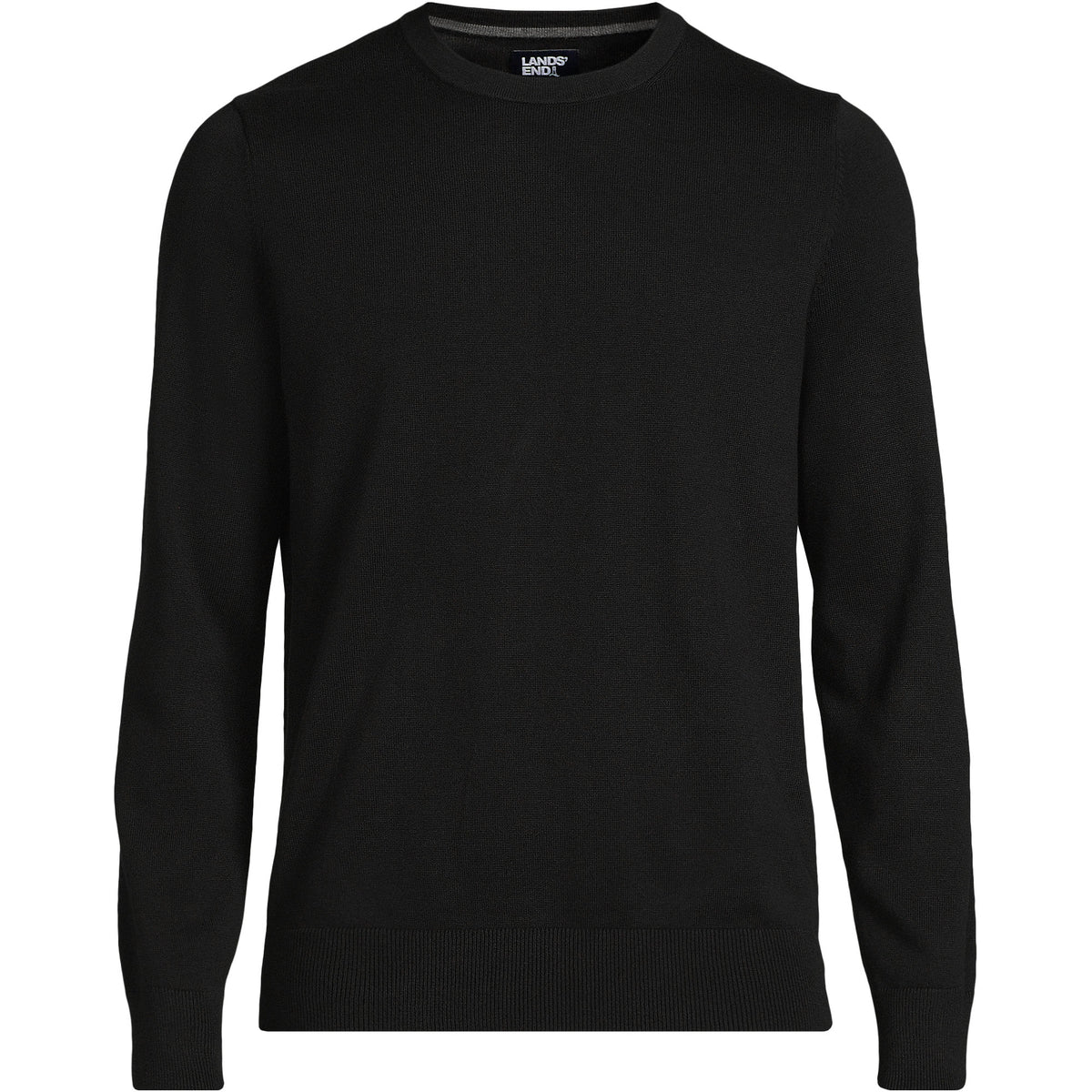 Men's Big Fine Gauge Cotton Crew Neck Sweater