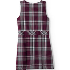 Girls Top of Knee Plaid Jumper