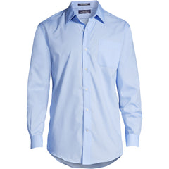 Men's Big and Tall Long Sleeve Straight Collar Broadcloth Dress Shirt