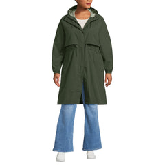 Women's Plus Size Squall Packable Long Raincoat