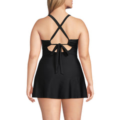 Women's Plus Size Essential Tie Back Ruched Dresskini Top